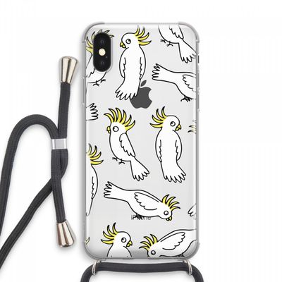 Papegaai: iPhone XS Max Transparant Hoesje met koord
