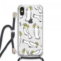 Papegaai: iPhone XS Max Transparant Hoesje met koord