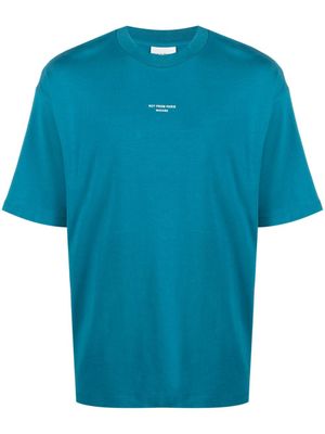 Drôle De Monsieur T-shirt met tekst - Blauw