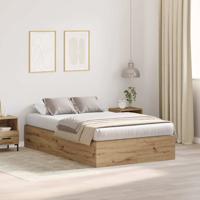 Bedframe met opslag artisanaal eikenkleurig 200 x 120 x 31.5 cm