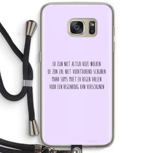 Regenboog: Samsung Galaxy S7 Transparant Hoesje met koord