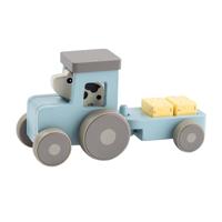 Done By Deer tiny farm houten tractor dotti blauw
