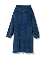 HEMA Dames Snuggle Hoodie Fleece Rib Blauw