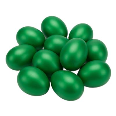 Hobby knutsel eieren - 75x - 4,5 cm - donkergroen - kunststof - decoratie paaseieren