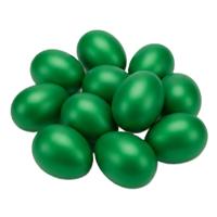 Hobby knutsel eieren - 75x - 4,5 cm - donkergroen - kunststof - decoratie paaseieren