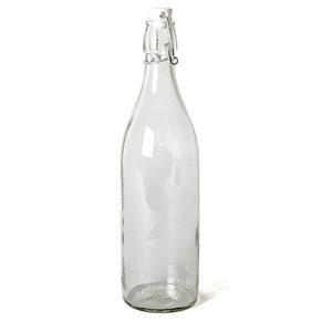 Gerimport Beugelfles - 6x stuks - weckfles met beugeldop - 1 liter - glas