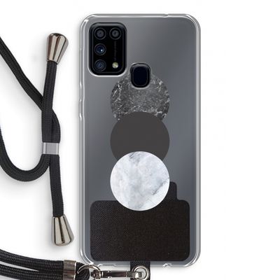 Marmeren cirkels: Samsung Galaxy M31 Transparant Hoesje met koord