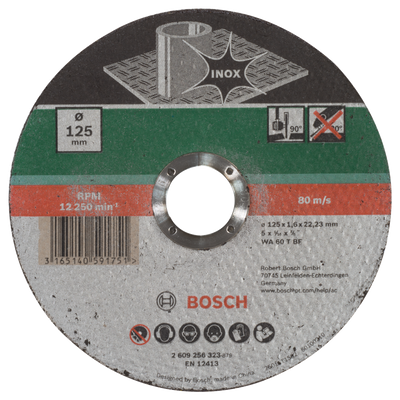 Bosch Accessoires Doorslijpschijf Inox | 125 X1,6 | Recht - 2609256323