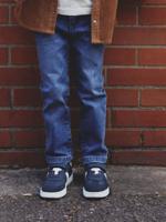 Rechte jeans voor jongens MorphologiK "waterless" met heupomtrek Medium stone