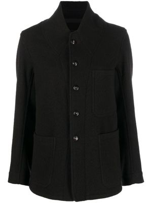 Maison Margiela veste en laine à simple boutonnage - Noir