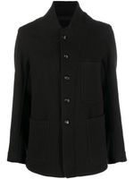 Maison Margiela veste en laine à simple boutonnage - Noir