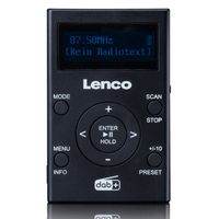 Pocket DAB+/ FM radio en MP3 speler Lenco Zwart - thumbnail