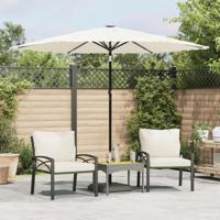 Parasol met stalen paal 268x268x226 cm wit