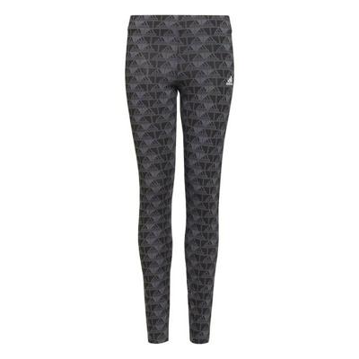 Sportleggings voor Dames Adidas Essentials Logo Grijs - Maat: 13-14 Jaar