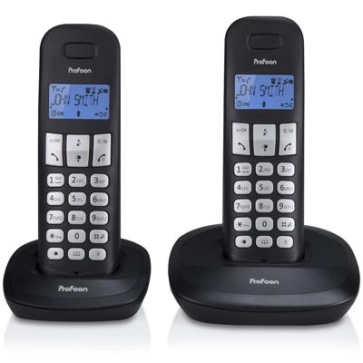 Profoon PDX-1120 - DECT telefoon met 2 handsets, zwart