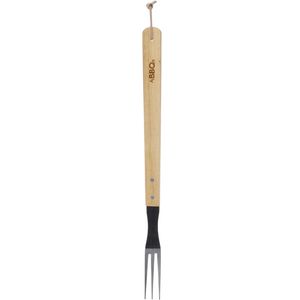 RVS BBQ/barbecue vork met houten handvat 46 cm   -