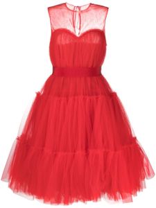 Philosophy Di Lorenzo Serafini robe sans manches à empiècement en tulle - Rouge