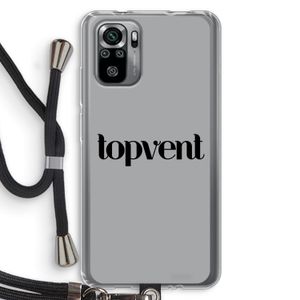 Topvent Grijs Zwart: Xiaomi Redmi Note 10S Transparant Hoesje met koord