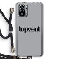 Topvent Grijs Zwart: Xiaomi Redmi Note 10S Transparant Hoesje met koord