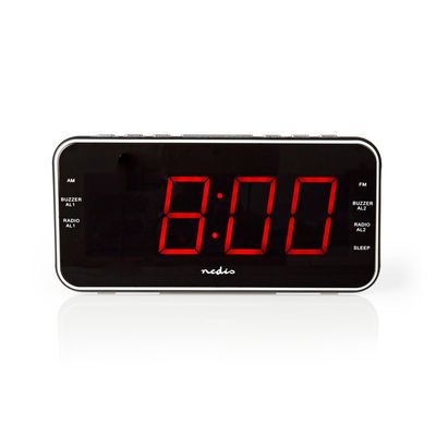 Nedis Digitale Wekkerradio | LED-Scherm | 1x 3,5 mm Audio-Input | Zwart | 1 stuks - CLAR004BK CLAR004BK