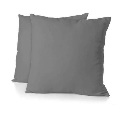 Set van 2 kussenslopen - HOME LINGE PASSION - 63 x 63 cm - Antracietgrijs