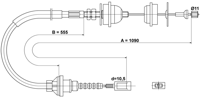 Koppelingkabel ATE, u.a. für Peugeot, Fiat, Citroën