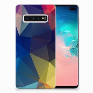 Samsung Galaxy S10 Plus TPU Hoesje Polygon Dark