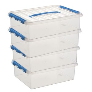 5x Opberg boxen/opbergdozen 12 liter 38 x 30 x 12 cm kunststof