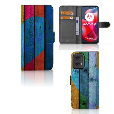 Motorola Moto G24 | G04 | G24 Power | Book Style Case | Wood Heart - Cadeau voor je Vriend