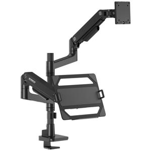 SpeaKa Professional SP-MM-1000 Monitorvoet 1-voudig 43,2 cm (17) - 124,5 cm (49) Zwart Laptophouder, Kantelbaar en zwenkbaar, In hoogte verstelbaar