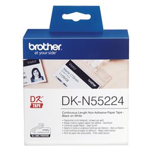 Brother DK-N55224 Rol met etiketten 54 mm x 30.48 m Papier Wit 1 stuk(s) Niet hechtend DKN55224 Universele etiketten