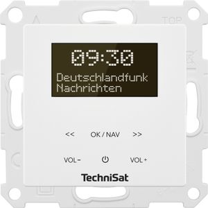 TechniSat DIGITRADIO UP 55, weiß Stopcontactradio DAB+, VHF (FM) Bluetooth Incl. luidspreker, Wekfunctie Wit