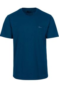 TRIGEMA Slim Fit T-Shirt ronde hals saffier, Effen