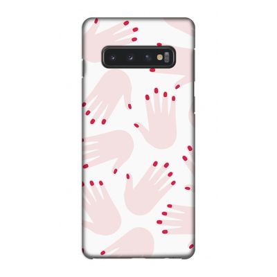 Hands pink: Samsung Galaxy S10 4G Volledig Geprint Hoesje