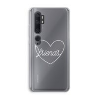 Friends heart pastel: Xiaomi Mi Note 10 Transparant Hoesje