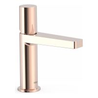 Wastafelkraan Tres Project | Opbouw | Mengkraan | Standaard model | 1-knop | Rond | 24k Rose goud