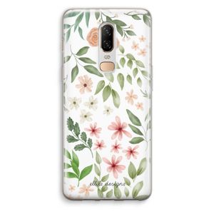 Botanical sweet flower heaven: OnePlus 6 Transparant Hoesje