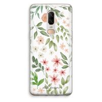 Botanical sweet flower heaven: OnePlus 6 Transparant Hoesje