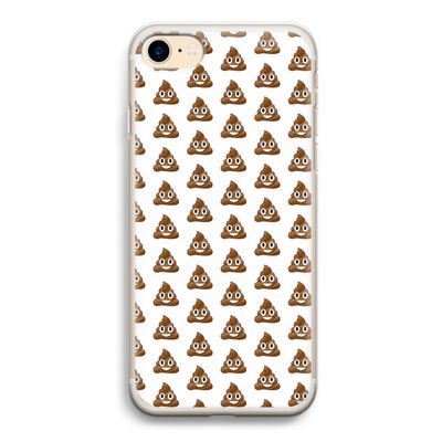 Poop emoji: iPhone 7 Transparant Hoesje