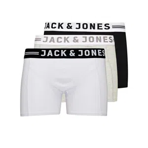 Jack & Jones 5712833644195 onderbroek Strak boxershort Zwart, Grijs, Wit