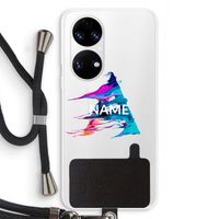 Abstract Spectrum: Huawei P50 Transparant Hoesje met koord