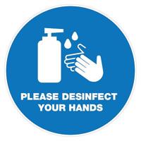 Pictogram Please desinfect your hands 10