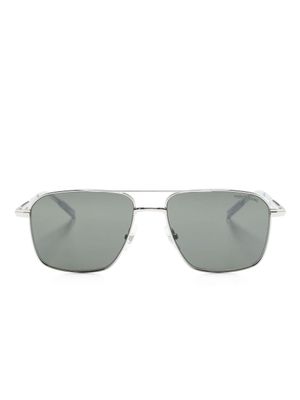 Montblanc lunettes de soleil carrées à plaque logo - Argent