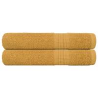 VidaXL Handdoeken 2 st 100x200 cm 360 g/m² 100% katoen goudkleurig