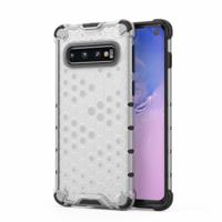 Honingraat schokbestendig PC + TPU Case voor Galaxy S10 (transparant)