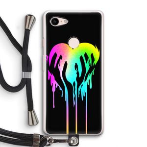 Hold My Heart: Pixel 3 Transparant Hoesje met koord