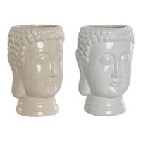 Home ESPRIT Wit Beige Keramisch 15 x 15 x 25 cm (2 Stuks)