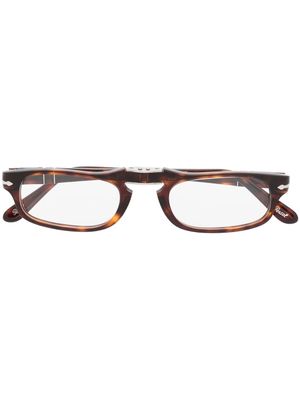 Persol lunettes de vue PO2886V à monture rectangulaire - Marron