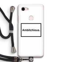 Ambitchious: Pixel 3 Transparant Hoesje met koord