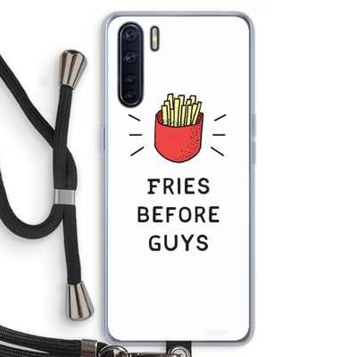 Fries before guys: Oppo A91 Transparant Hoesje met koord